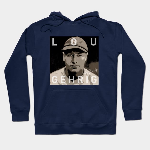 Lou Gehrig Yankees 3 by Buck Tee Hoodie by Buck Tee